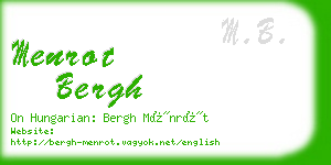 menrot bergh business card